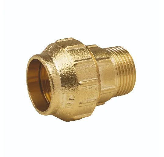 Enlace mixto rosca macho latón - 63mm